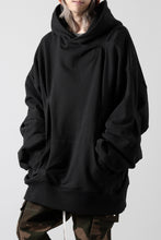 画像をギャラリービューアに読み込む, A.F ARTEFACT RANDOM TUCK EMBROIDERY SWEAT HOODIE (BLACK)