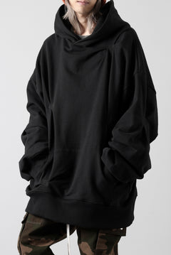 画像をギャラリービューアに読み込む, A.F ARTEFACT RANDOM TUCK EMBROIDERY SWEAT HOODIE (BLACK)