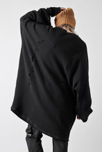 画像をギャラリービューアに読み込む, A.F ARTEFACT DAMAGE LAYERED PULLOVER / WAFFLE COTTON JERSEY (BLACK)