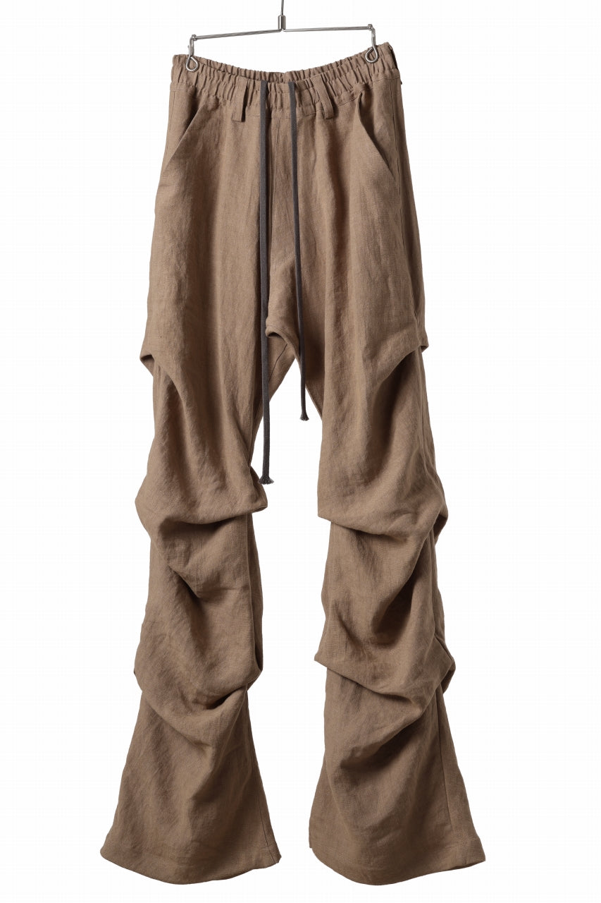 画像をギャラリービューアに読み込む, A.F ARTEFACT TUCK VOLUME BAGGY PANTS / ORGANIC LINEN (BEIGE)