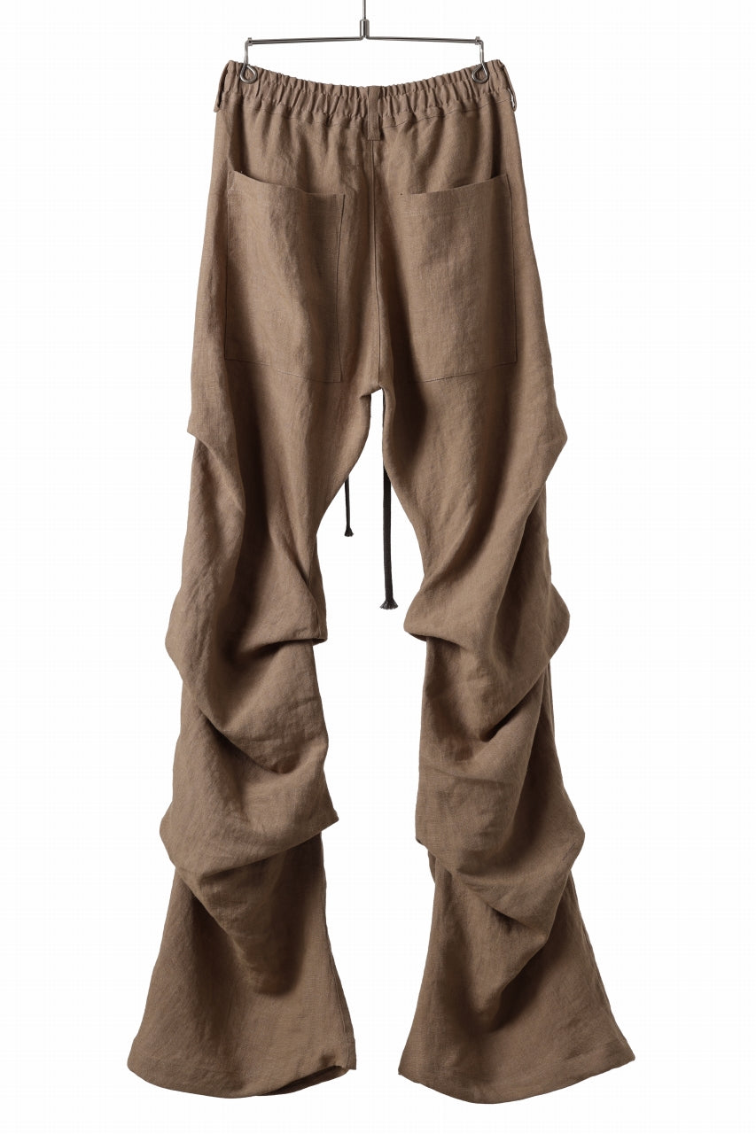 画像をギャラリービューアに読み込む, A.F ARTEFACT TUCK VOLUME BAGGY PANTS / ORGANIC LINEN (BEIGE)
