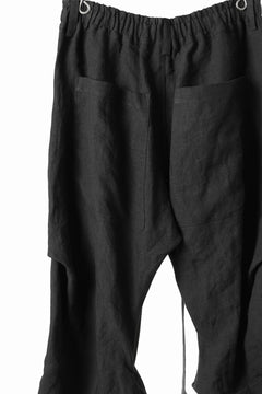画像をギャラリービューアに読み込む, A.F ARTEFACT TUCK VOLUME BAGGY PANTS / ORGANIC LINEN (BLACK)