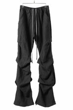 画像をギャラリービューアに読み込む, A.F ARTEFACT TUCK VOLUME BAGGY PANTS / ORGANIC LINEN (BLACK)
