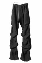 画像をギャラリービューアに読み込む, A.F ARTEFACT TUCK VOLUME BAGGY PANTS / ORGANIC LINEN (BLACK)