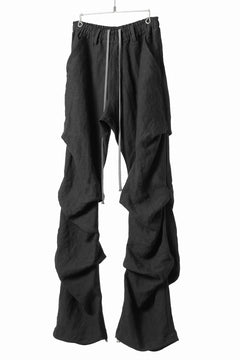 画像をギャラリービューアに読み込む, A.F ARTEFACT TUCK VOLUME BAGGY PANTS / ORGANIC LINEN (BLACK)