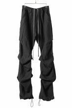 画像をギャラリービューアに読み込む, A.F ARTEFACT TUCK VOLUME BAGGY PANTS / ORGANIC LINEN (BLACK)