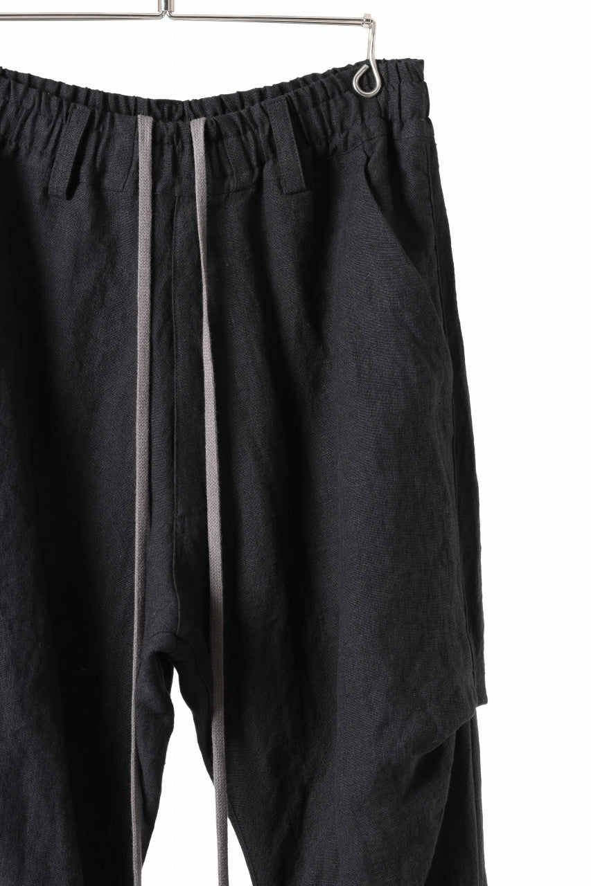 画像をギャラリービューアに読み込む, A.F ARTEFACT TUCK VOLUME BAGGY PANTS / ORGANIC LINEN (BLACK)