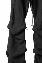 画像をギャラリービューアに読み込む, A.F ARTEFACT TUCK VOLUME BAGGY PANTS / ORGANIC LINEN (BLACK)