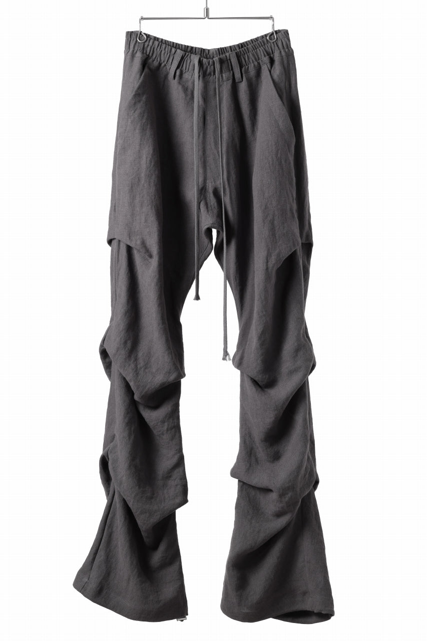 画像をギャラリービューアに読み込む, A.F ARTEFACT TUCK VOLUME BAGGY PANTS / ORGANIC LINEN (GREY)