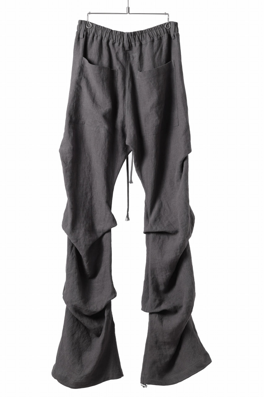 画像をギャラリービューアに読み込む, A.F ARTEFACT TUCK VOLUME BAGGY PANTS / ORGANIC LINEN (GREY)
