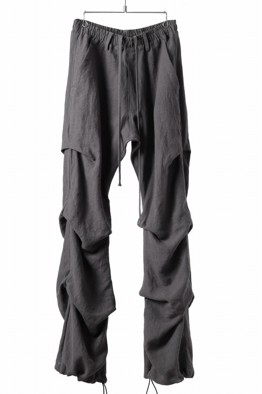 画像をギャラリービューアに読み込む, A.F ARTEFACT TUCK VOLUME BAGGY PANTS / ORGANIC LINEN (GREY)