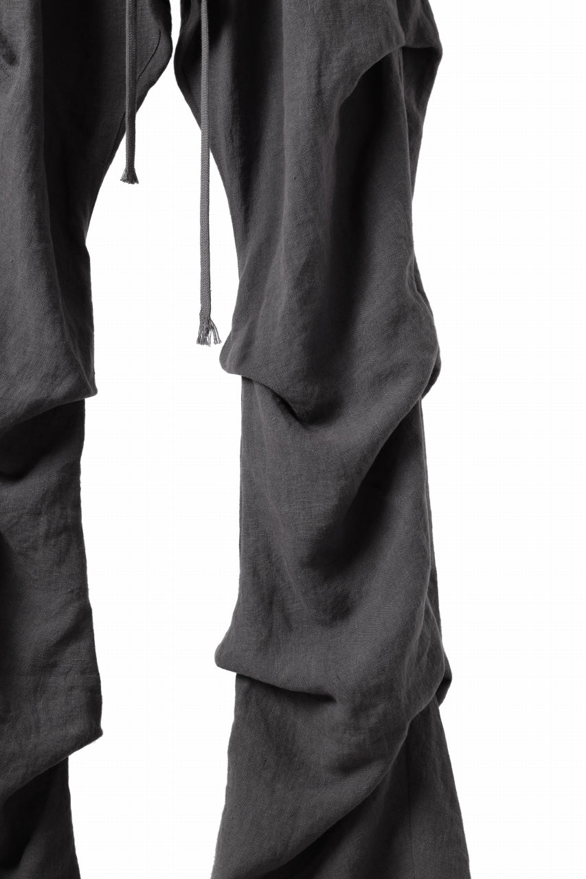 画像をギャラリービューアに読み込む, A.F ARTEFACT TUCK VOLUME BAGGY PANTS / ORGANIC LINEN (GREY)
