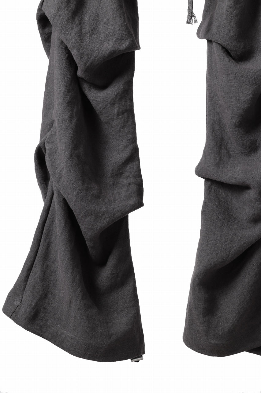 画像をギャラリービューアに読み込む, A.F ARTEFACT TUCK VOLUME BAGGY PANTS / ORGANIC LINEN (GREY)