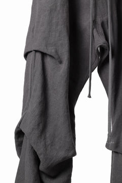 画像をギャラリービューアに読み込む, A.F ARTEFACT TUCK VOLUME BAGGY PANTS / ORGANIC LINEN (GREY)