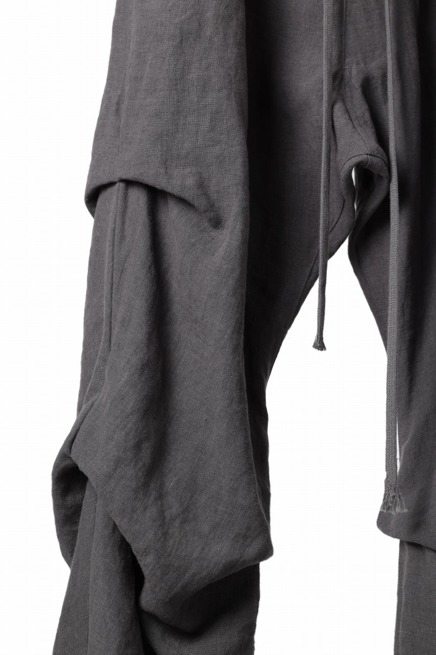 画像をギャラリービューアに読み込む, A.F ARTEFACT TUCK VOLUME BAGGY PANTS / ORGANIC LINEN (GREY)