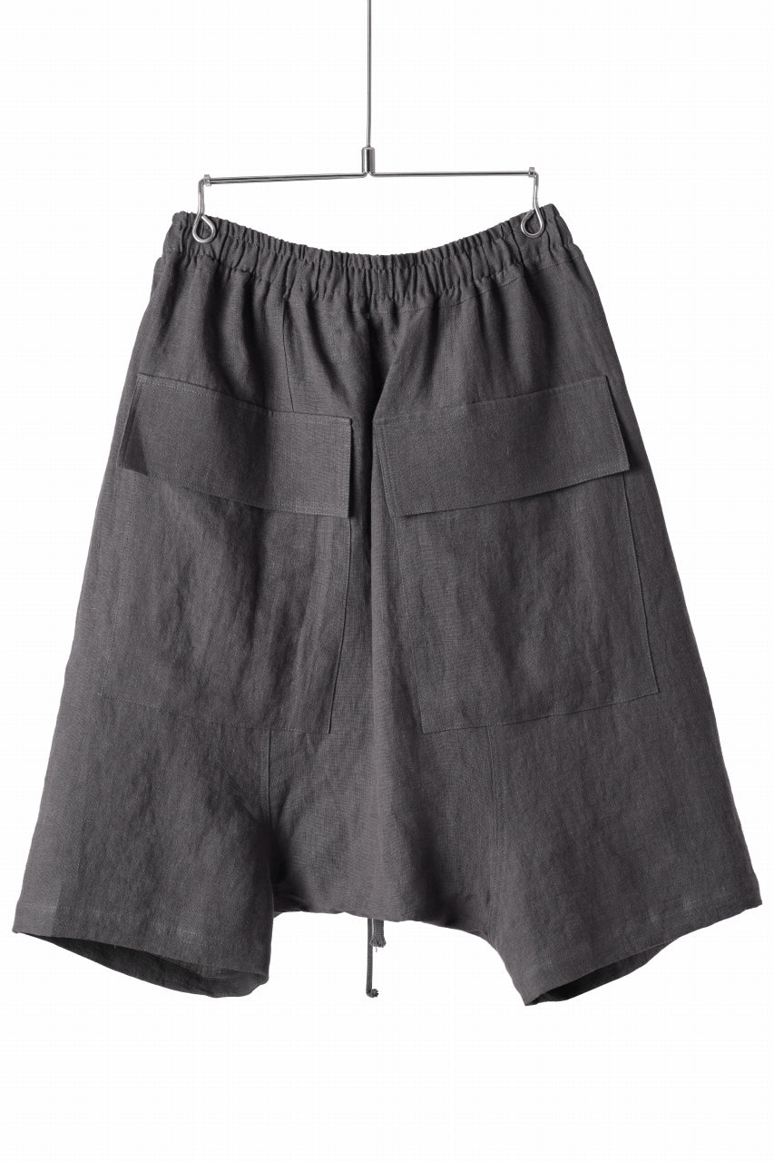 画像をギャラリービューアに読み込む, A.F ARTEFACT BOX SARROUEL SHORT PANTS / ORGANIC LINEN (GREY)