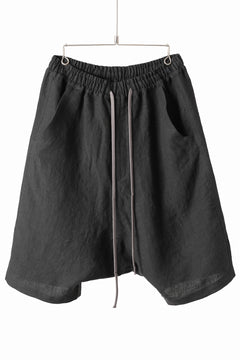画像をギャラリービューアに読み込む, A.F ARTEFACT BOX SARROUEL SHORT PANTS / ORGANIC LINEN (BLACK)