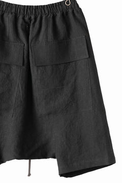 画像をギャラリービューアに読み込む, A.F ARTEFACT BOX SARROUEL SHORT PANTS / ORGANIC LINEN (BLACK)