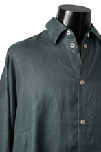 画像をギャラリービューアに読み込む, A.F ARTEFACT SNAPPED COCOON SHIRT / LINEN TWILL (GREEN)