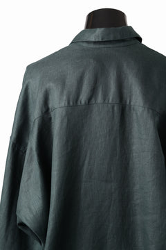 画像をギャラリービューアに読み込む, A.F ARTEFACT SNAPPED COCOON SHIRT / LINEN TWILL (GREEN)