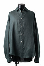 画像をギャラリービューアに読み込む, A.F ARTEFACT SNAPPED COCOON SHIRT / LINEN TWILL (GREEN)