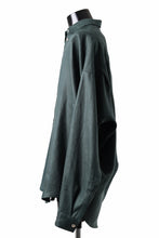 画像をギャラリービューアに読み込む, A.F ARTEFACT SNAPPED COCOON SHIRT / LINEN TWILL (GREEN)