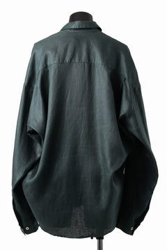 画像をギャラリービューアに読み込む, A.F ARTEFACT SNAPPED COCOON SHIRT / LINEN TWILL (GREEN)