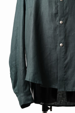 画像をギャラリービューアに読み込む, A.F ARTEFACT SNAPPED COCOON SHIRT / LINEN TWILL (GREEN)