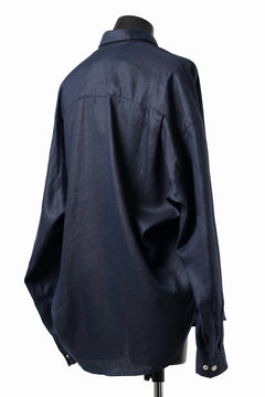 画像をギャラリービューアに読み込む, A.F ARTEFACT SNAPPED COCOON SHIRT / LINEN TWILL (NAVY)