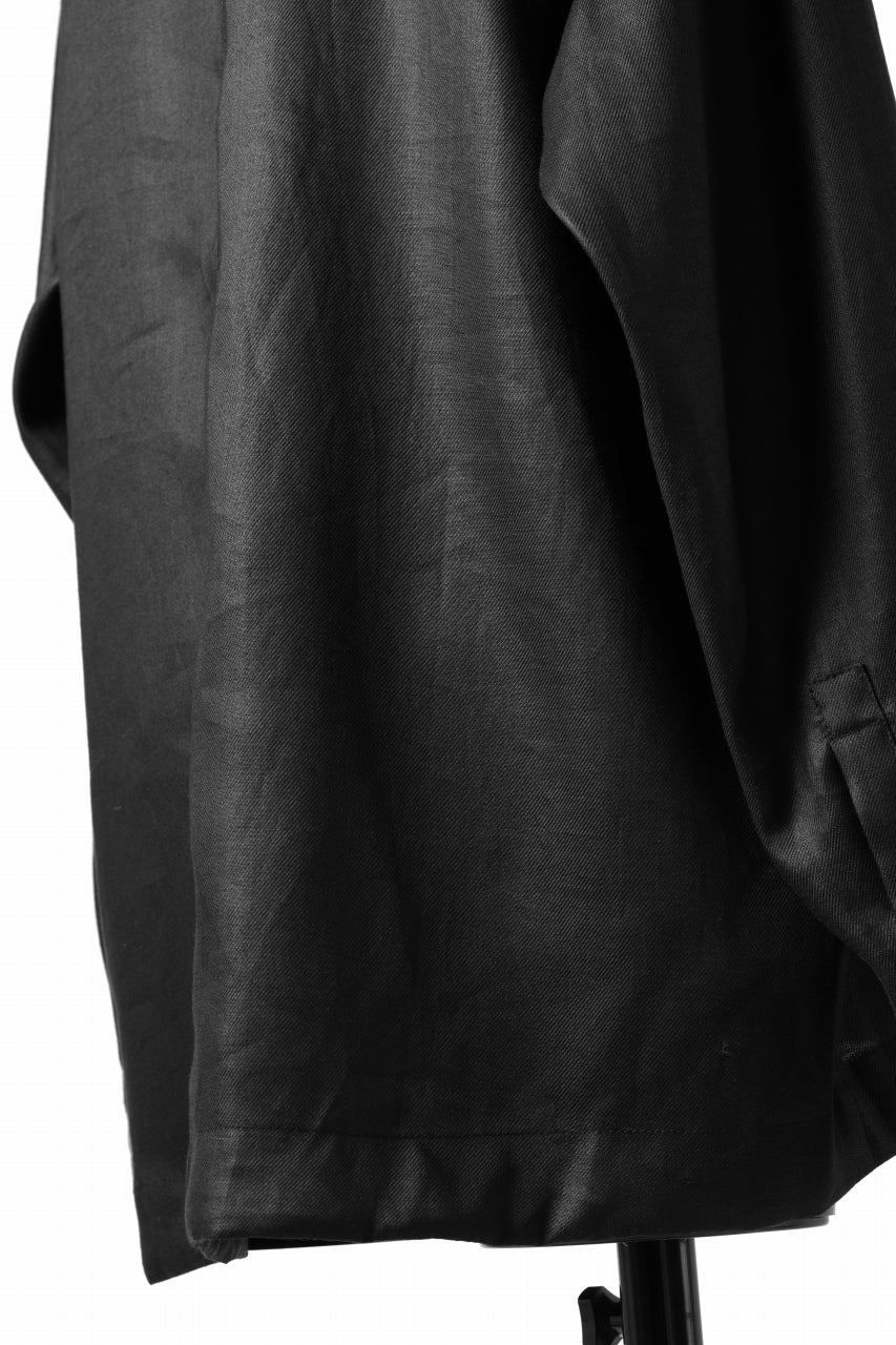 画像をギャラリービューアに読み込む, A.F ARTEFACT SNAPPED OVER SHIRT / LINEN TWILL (BLACK)