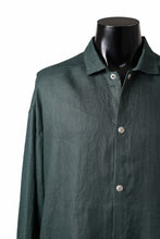 画像をギャラリービューアに読み込む, A.F ARTEFACT SNAPPED OVER SHIRT / LINEN TWILL (GREEN)