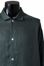 画像をギャラリービューアに読み込む, A.F ARTEFACT SNAPPED OVER SHIRT / LINEN TWILL (GREEN)