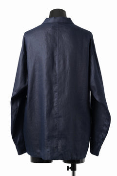 画像をギャラリービューアに読み込む, A.F ARTEFACT SNAPPED OVER SHIRT / LINEN TWILL (NAVY)