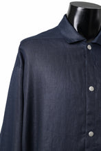画像をギャラリービューアに読み込む, A.F ARTEFACT SNAPPED OVER SHIRT / LINEN TWILL (NAVY)