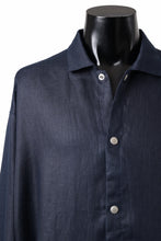 画像をギャラリービューアに読み込む, A.F ARTEFACT SNAPPED OVER SHIRT / LINEN TWILL (NAVY)