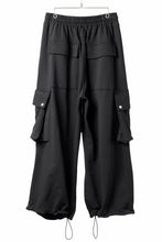 画像をギャラリービューアに読み込む, A.F ARTEFACT EXTREME WIDE CARGO PANTS / COTTON-TERRY (BLACK)