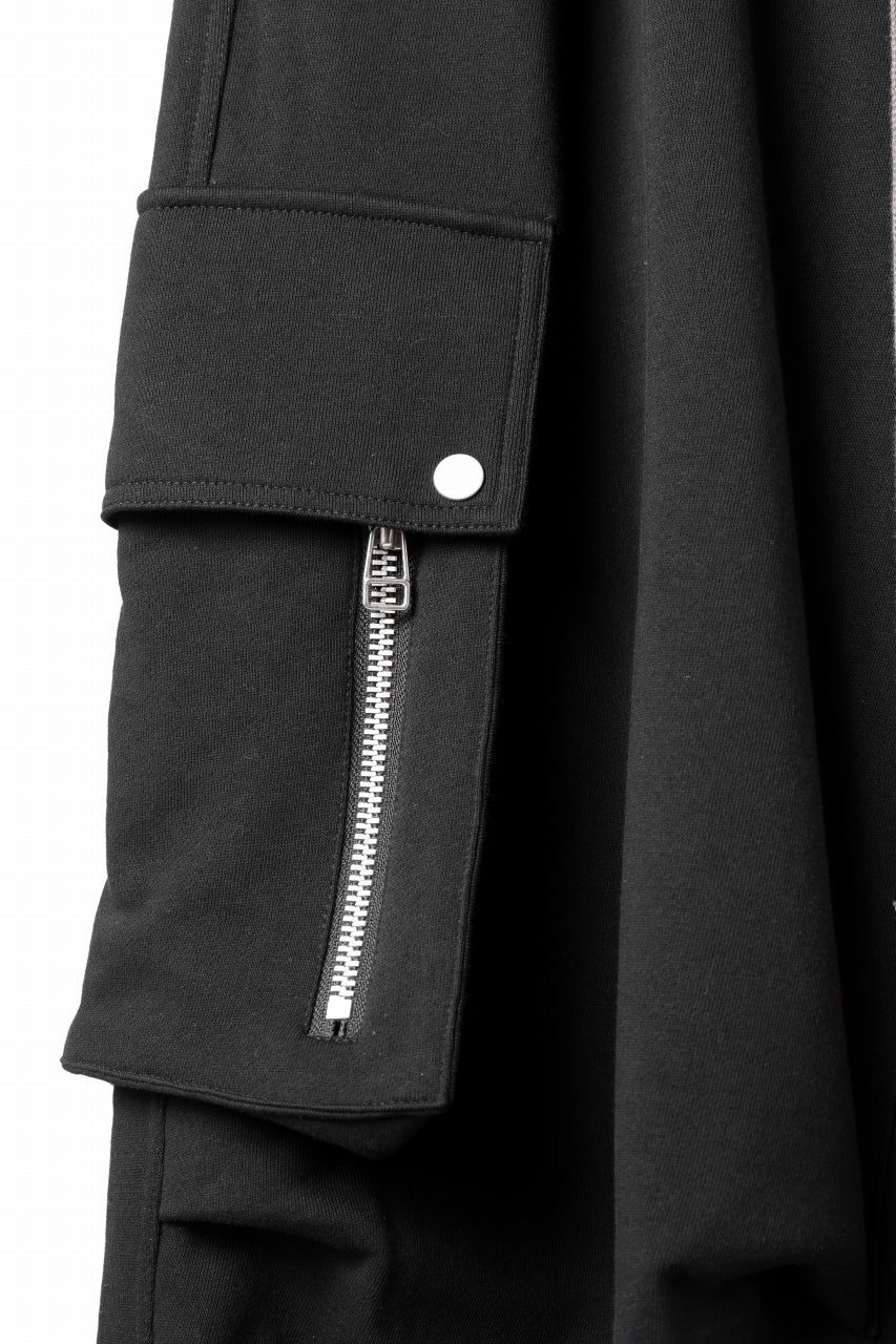 画像をギャラリービューアに読み込む, A.F ARTEFACT EXTREME WIDE CARGO PANTS / COTTON-TERRY (BLACK)