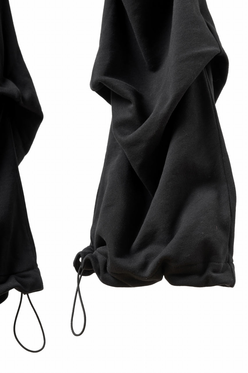 画像をギャラリービューアに読み込む, A.F ARTEFACT TUCK VOLUME BAGGY PANTS / COTTON-TERRY (BLACK)