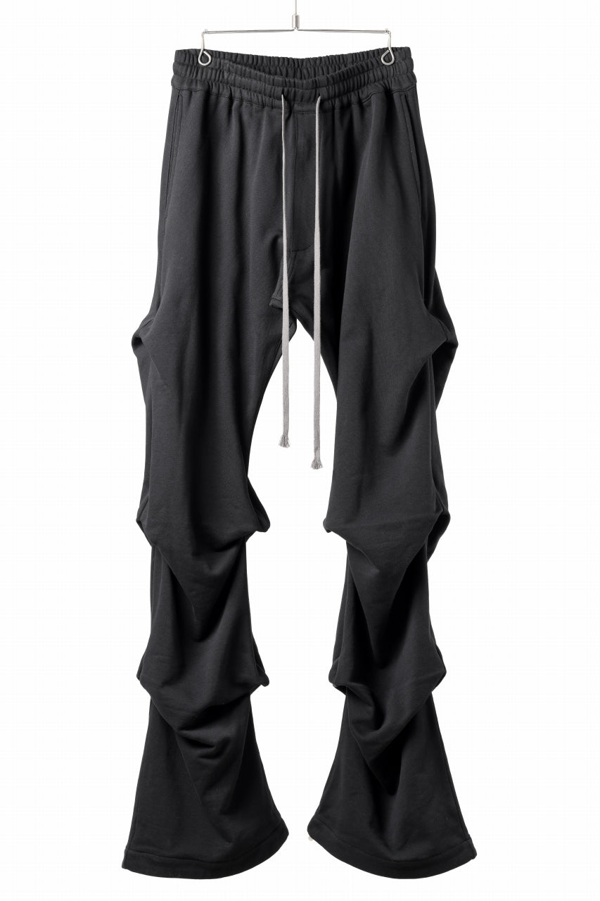画像をギャラリービューアに読み込む, A.F ARTEFACT TUCK VOLUME BAGGY PANTS / COTTON-TERRY (BLACK)