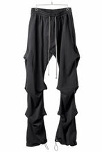 画像をギャラリービューアに読み込む, A.F ARTEFACT TUCK VOLUME BAGGY PANTS / COTTON-TERRY (BLACK)