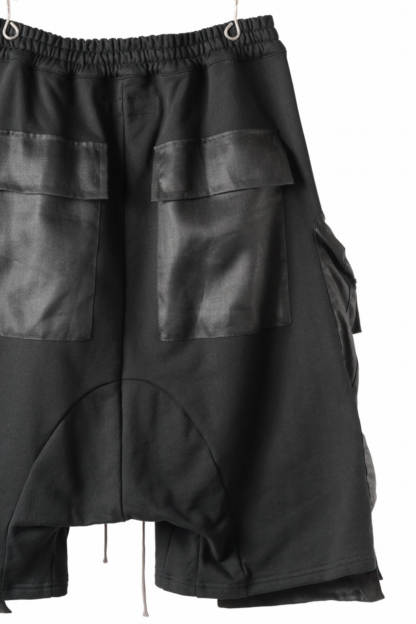 画像をギャラリービューアに読み込む, A.F ARTEFACT COMBINED DROPCROTCH CARGO SHORTS (BLACK)