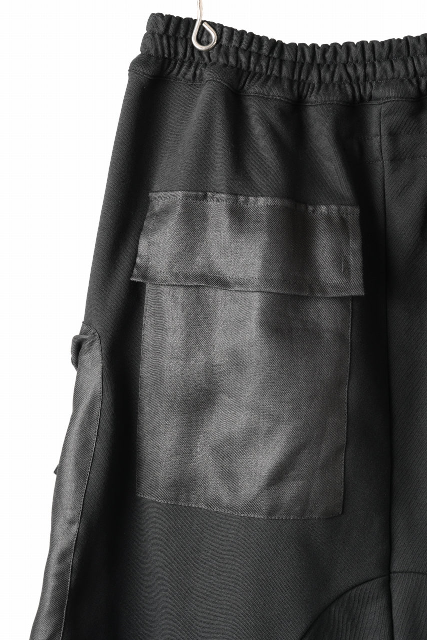 画像をギャラリービューアに読み込む, A.F ARTEFACT COMBINED DROPCROTCH CARGO SHORTS (BLACK)