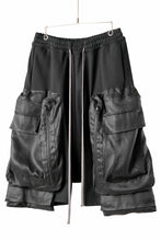 画像をギャラリービューアに読み込む, A.F ARTEFACT COMBINED DROPCROTCH CARGO SHORTS (BLACK)