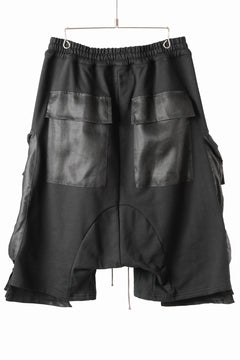 画像をギャラリービューアに読み込む, A.F ARTEFACT COMBINED DROPCROTCH CARGO SHORTS (BLACK)