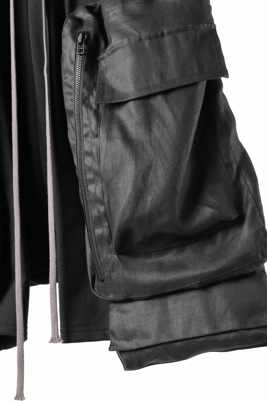 画像をギャラリービューアに読み込む, A.F ARTEFACT COMBINED DROPCROTCH CARGO SHORTS (BLACK)