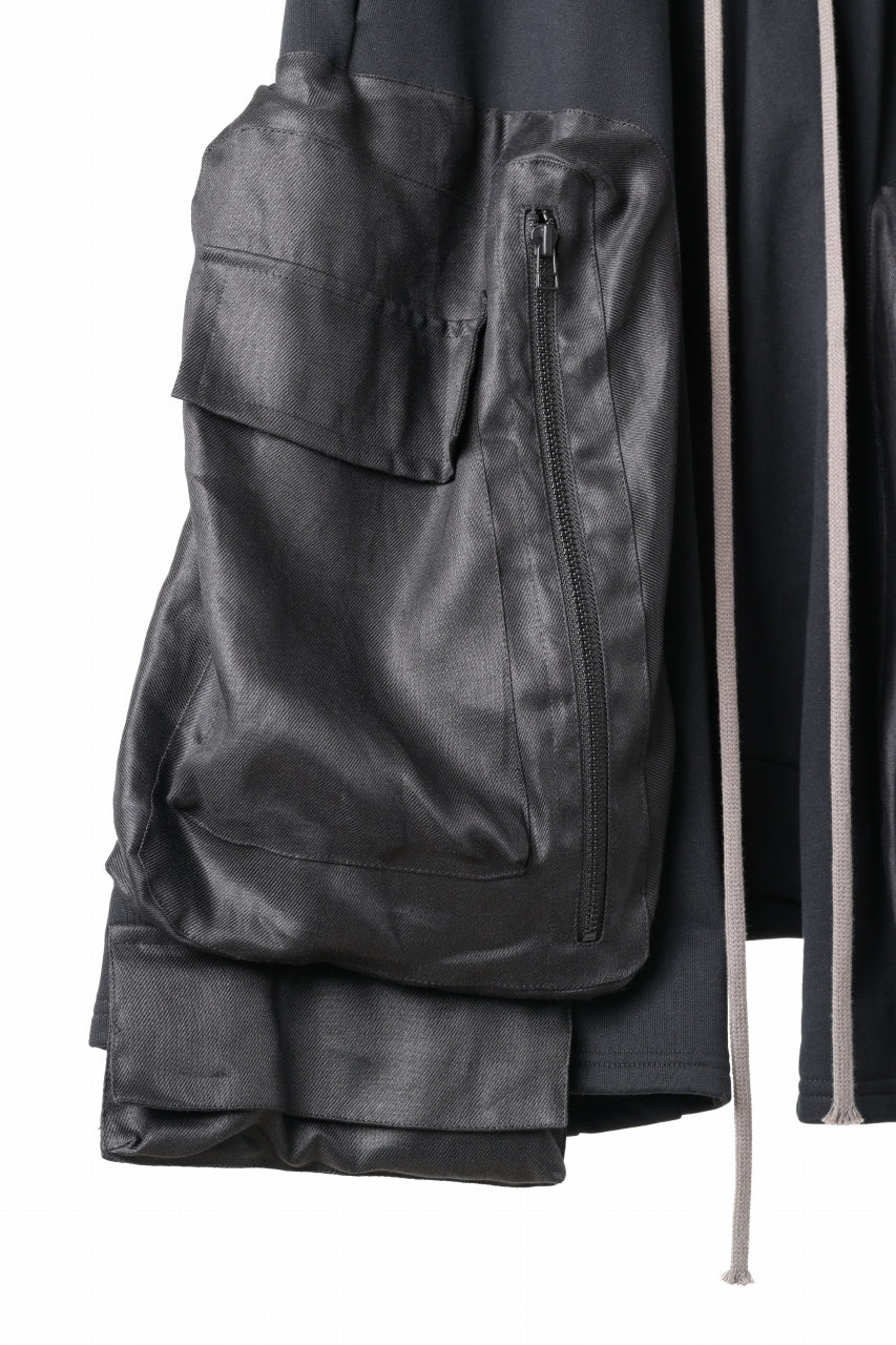 画像をギャラリービューアに読み込む, A.F ARTEFACT COMBINED DROPCROTCH CARGO SHORTS (BLACK)