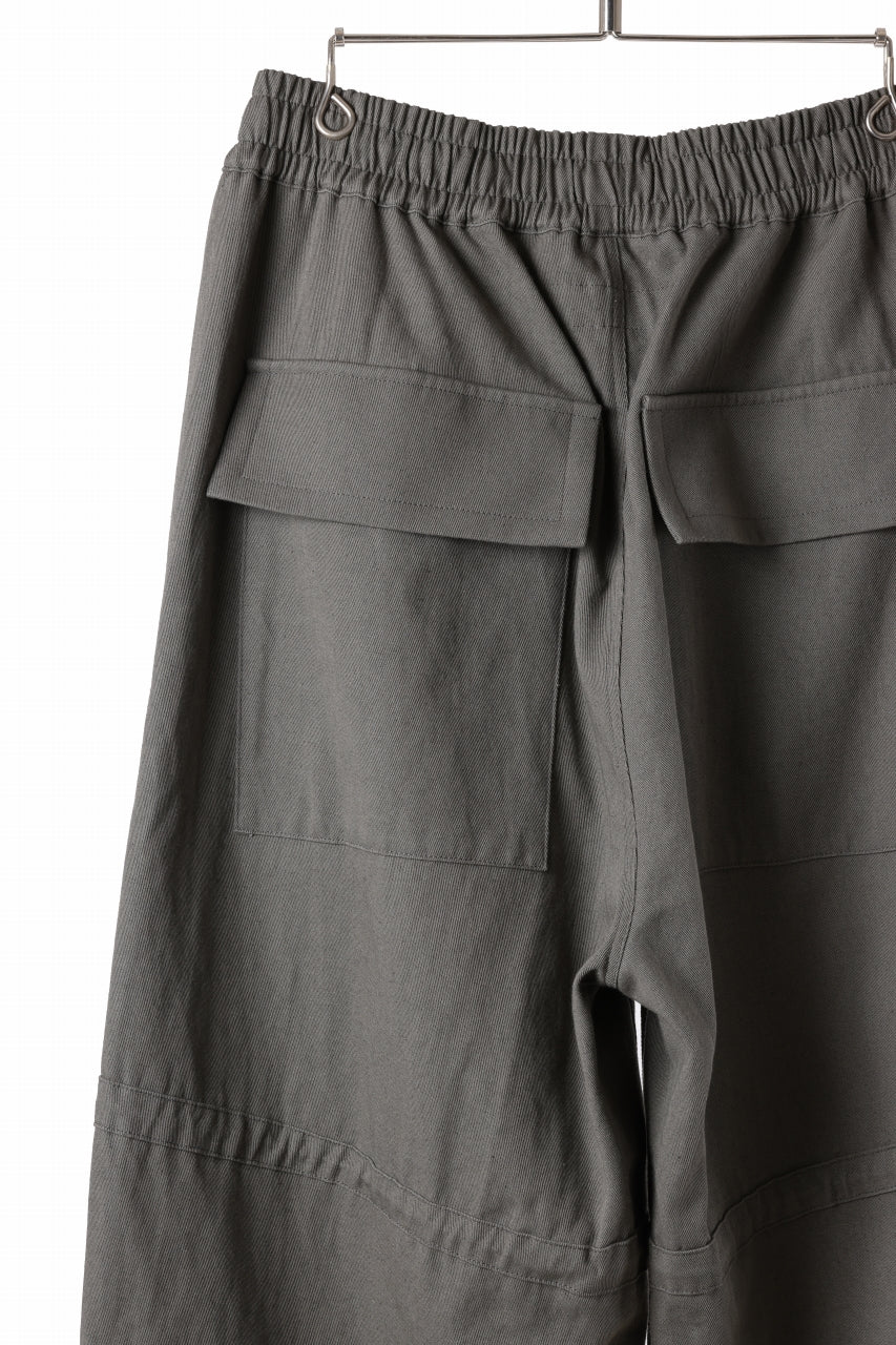 画像をギャラリービューアに読み込む, A.F ARTEFACT STRING-SQUEEZING WIDE PANTS / COTTON LINEN TWILL (KHAKI)