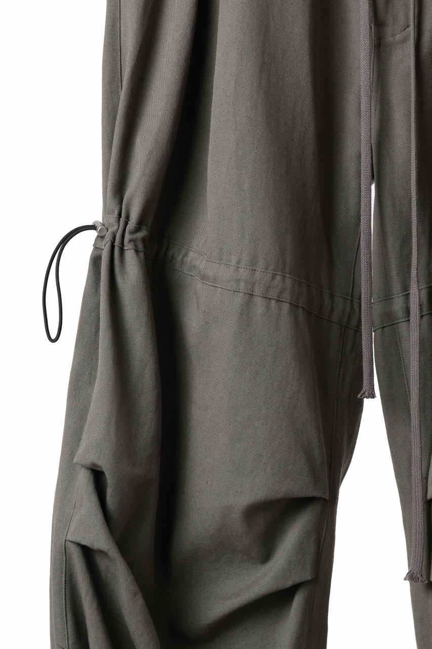 画像をギャラリービューアに読み込む, A.F ARTEFACT STRING-SQUEEZING WIDE PANTS / COTTON LINEN TWILL (KHAKI)