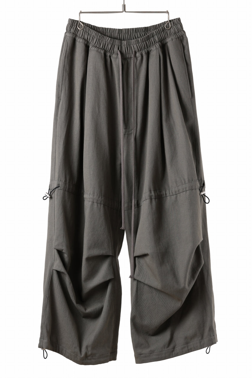 画像をギャラリービューアに読み込む, A.F ARTEFACT STRING-SQUEEZING WIDE PANTS / COTTON LINEN TWILL (KHAKI)