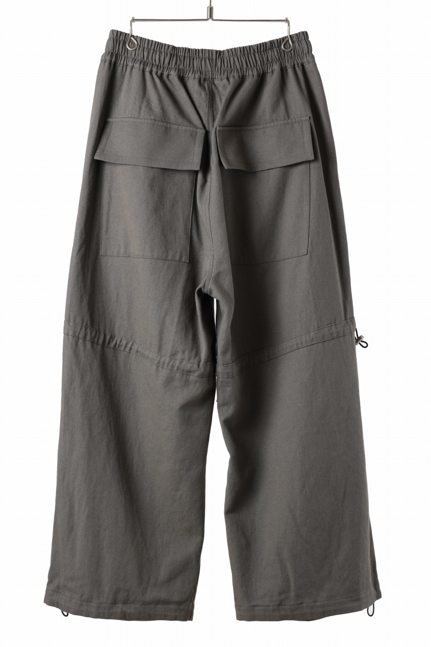 画像をギャラリービューアに読み込む, A.F ARTEFACT STRING-SQUEEZING WIDE PANTS / COTTON LINEN TWILL (KHAKI)